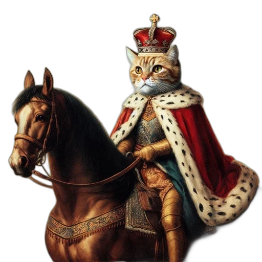 crown, staff, animal, sword, photorealistic, concept art, fantasy art, oil painting transparent PNG cut-out