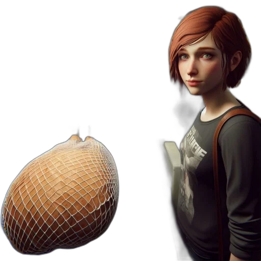 jacket, hat, food, staff, concept art, 3d render, photorealistic, fantasy art transparent PNG cut-out