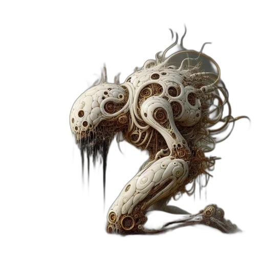 creature, dragon, mask, weapon, concept art, fantasy art, photorealistic, 3d render transparent PNG cut-out