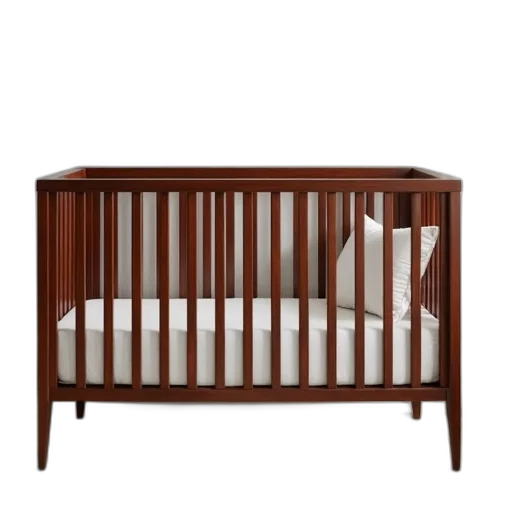 furniture, earth tones, delta, monte, convertible, crib, chestnut, white transparent PNG cut-out