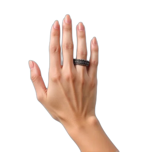 jewelry, crown, weapon, robot, 3d render, photorealistic, hand, ring transparent PNG cut-out