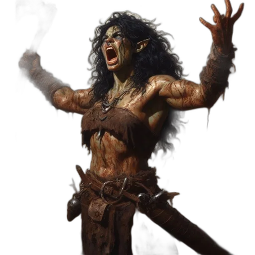 staff, fantasy art, concept art, comic book art, photorealistic, enraged, dirty, orc transparent PNG cut-out