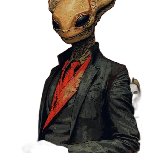 mask, creature, staff, jacket, concept art, 3d render, fantasy art, photorealistic transparent PNG cut-out