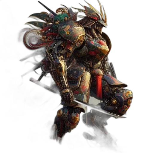 weapon, dragon, robot, sword, concept art, fantasy art, 3d render, photorealistic transparent PNG cut-out