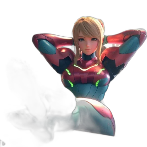 robot, weapon, jacket, dress, concept art, anime, fantasy art, comic book art transparent PNG cut-out