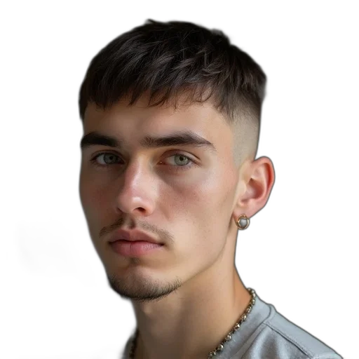 face, hair, staff, hat transparent PNG cut-out