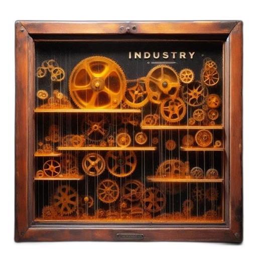 furniture, jewelry, illuminated, wooden, frame, exhibits, complex, arrangement transparent PNG cut-out