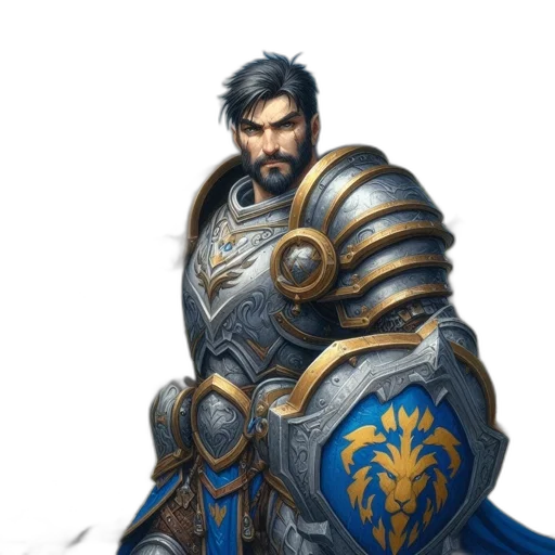 sword, weapon, fantasy art, concept art, comic book art, photorealistic, blue, bearded transparent PNG cut-out