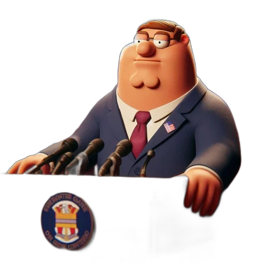 staff, jacket, robot, weapon, concept art, 3d render, cartoon, overweight transparent PNG cut-out