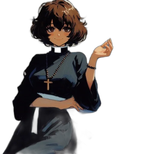 dress, jacket, staff, crown, concept art, anime, pixel art, watercolor transparent PNG cut-out