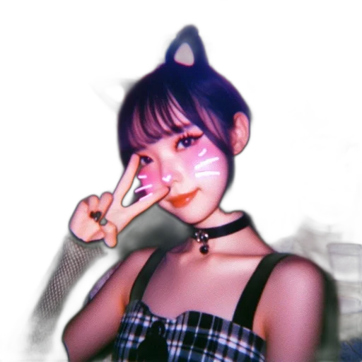 mask, creature, face, animal, anime, vaporwave, photorealistic, cartoon transparent PNG cut-out