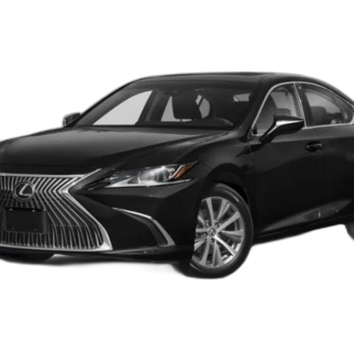 car, 3d render, photorealistic, black, lexus, sedan, sleek, design transparent PNG cut-out