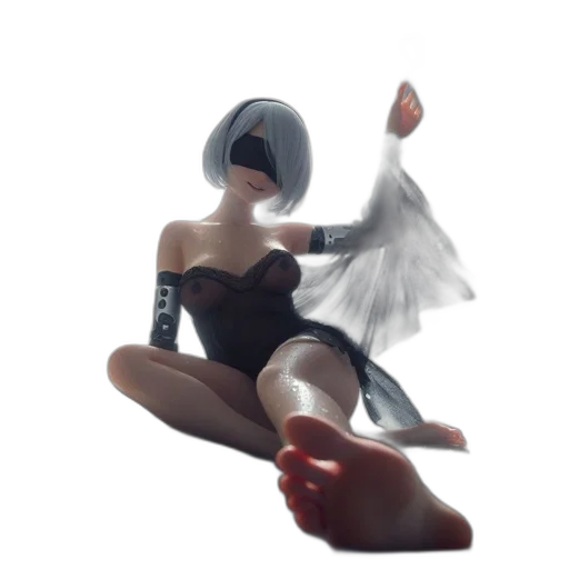 dress, mask, robot, umbrella, 3d render, concept art, photorealistic, fantasy art transparent PNG cut-out