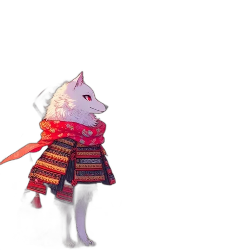animal, jacket, staff, dress, concept art, 3d render, pixel art, watercolor transparent PNG cut-out