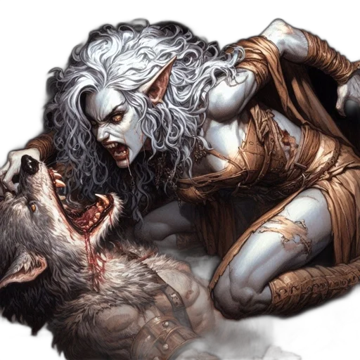 creature, fantasy art, concept art, comic book art, photorealistic, elfen, woman, pointed transparent PNG cut-out