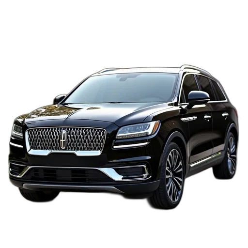 car, 2017, lincoln, black transparent PNG cut-out