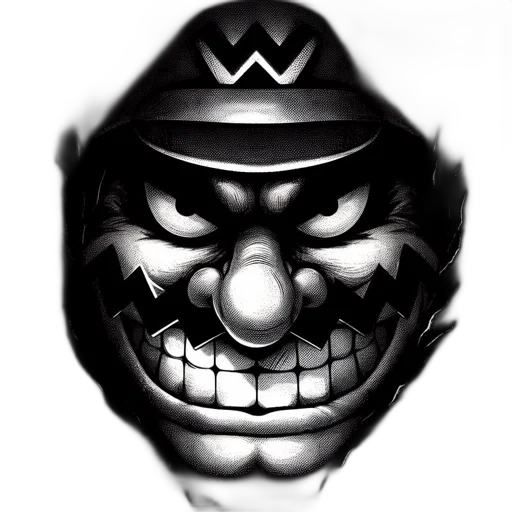 mask, face, crown, concept art, cartoon, comic book art, 3d render, ominous transparent PNG cut-out