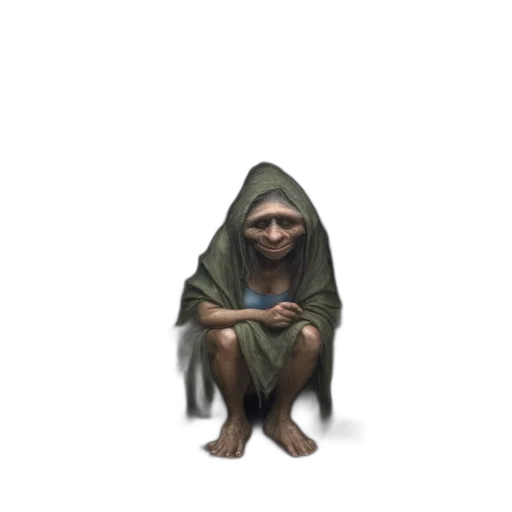 creature, mask, face, staff, concept art, pixel art, 3d render, fantasy art transparent PNG cut-out