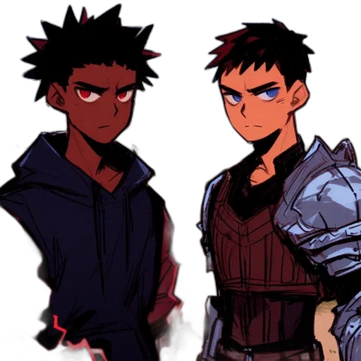 anime, concept art, pixel art, comic book art, dark, blue, monochrome, red transparent PNG cut-out