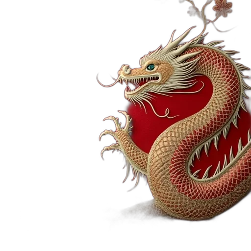 dragon, 3d render, photorealistic, fantasy art transparent PNG cut-out