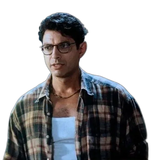 jacket, photorealistic, man, plaid, shirt, glasses, stands, room transparent PNG cut-out