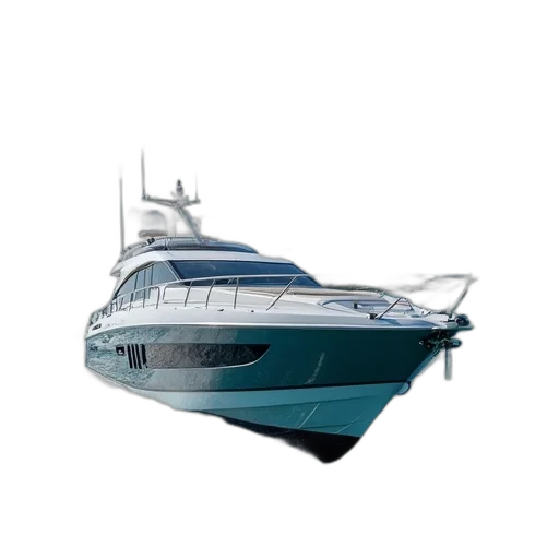 3d render, photorealistic, concept art, yacht transparent PNG cut-out