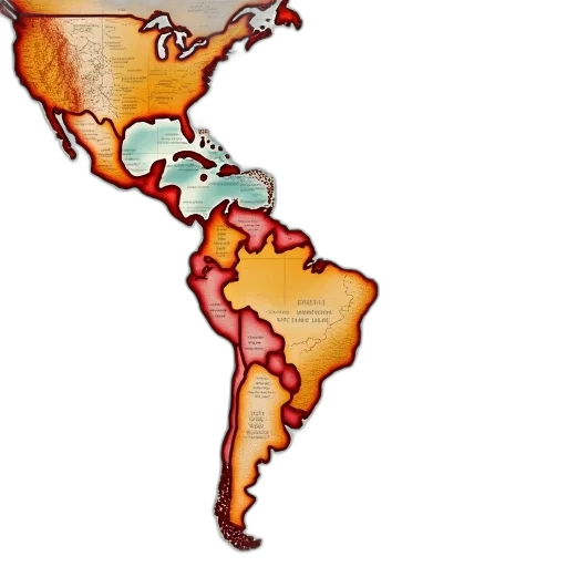red, earth tones, map, route transparent PNG cut-out