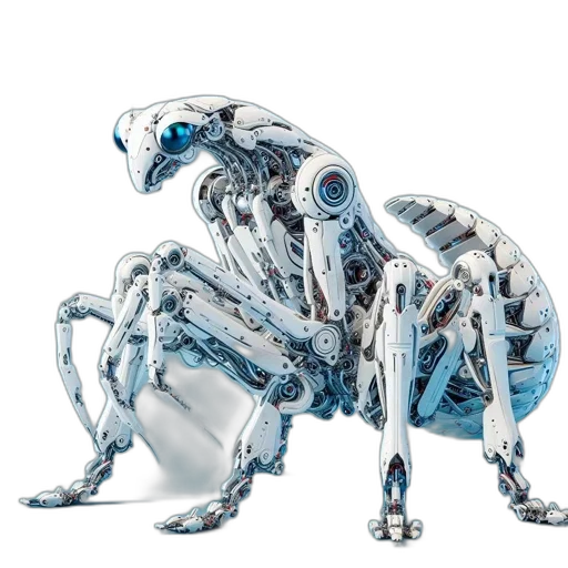 robot, animal, creature, dragon, concept art, 3d render, cyberpunk, intricate transparent PNG cut-out