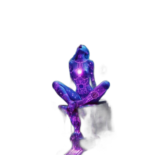 staff, jewelry, crown, flower, vaporwave, 3d render, concept art, fantasy art transparent PNG cut-out