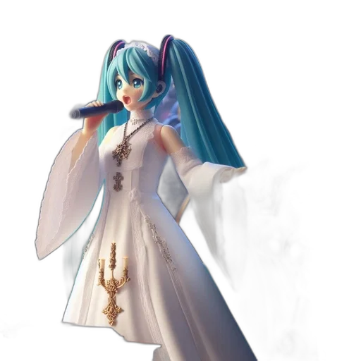 staff, dress, sword, weapon, concept art, anime, fantasy art, 3d render transparent PNG cut-out
