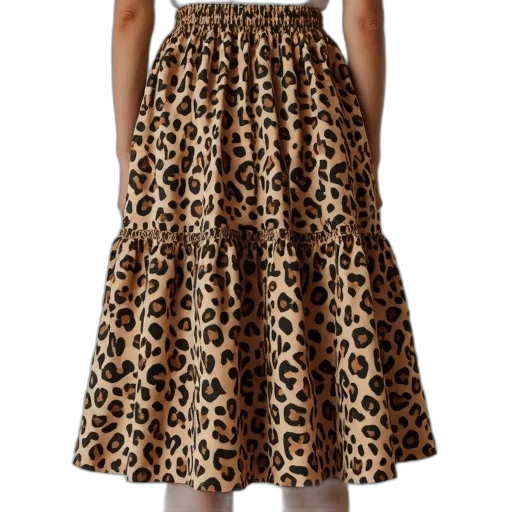 dress, earth tones, monochrome, leopard, print, midi, skirt, text transparent PNG cut-out