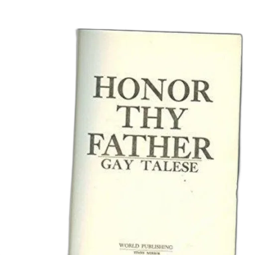 book, titled, honor, thy, father, gay, talese, open transparent PNG cut-out