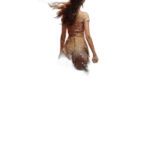 dress, hair, creature, animal, concept art, photorealistic, fantasy art, 3d render transparent PNG cut-out