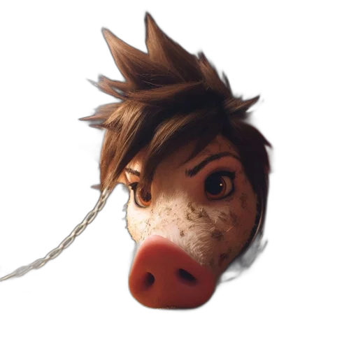 mask, face, animal, creature, watercolor, concept art, photorealistic, 3d render transparent PNG cut-out