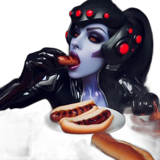 food, concept art, fantasy art, 3d render, photorealistic, neon lights, character, blue transparent PNG cut-out