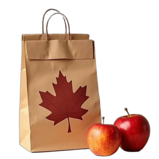 food, kamadoude, apple, bags transparent PNG cut-out