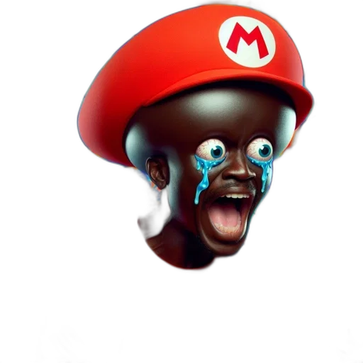 mask, face, creature, hat, concept art, 3d render, photorealistic, pixel art transparent PNG cut-out