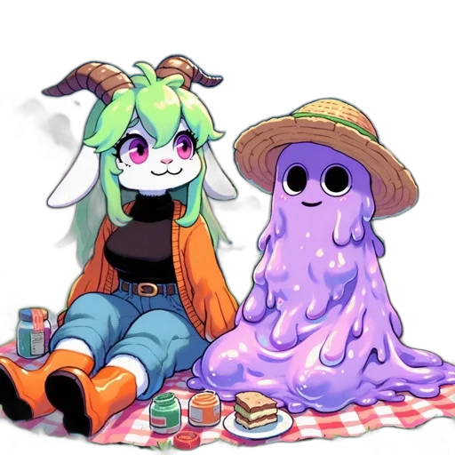 creature, food, hat, dragon, pixel art, concept art, anime, fantasy art transparent PNG cut-out