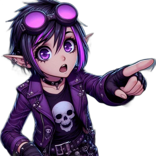 weapon, staff, jacket, creature transparent PNG cut-out