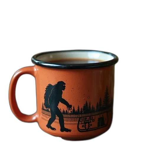 photorealistic, 3d render, concept art, fantasy art, rather, squatchin, squatchn, coffee transparent PNG cut-out