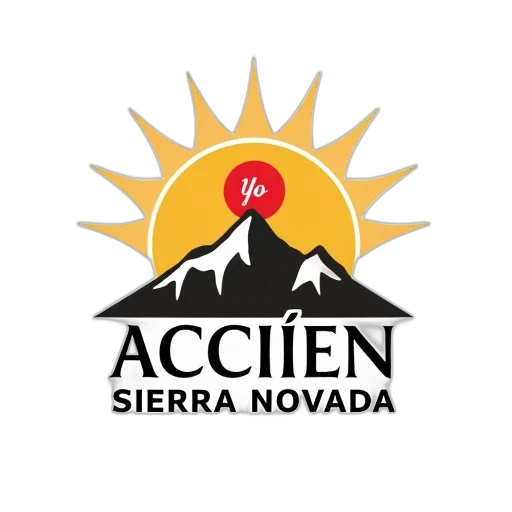 image, features, stylized, logo, mountain, peak, center, surrounded transparent PNG cut-out