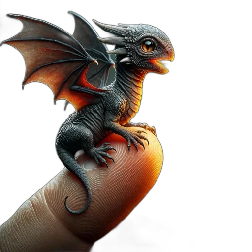 dragon, sword, weapon, fantasy art, photorealistic, 3d render, concept art, fire transparent PNG cut-out