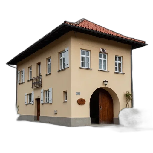 building, furniture, staff, umbrella, 3d render, photorealistic, concept art, pixel art transparent PNG cut-out