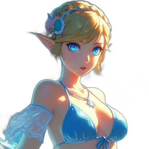 dress, crown, face, staff, fantasy art, concept art, pixel art, 3d render transparent PNG cut-out