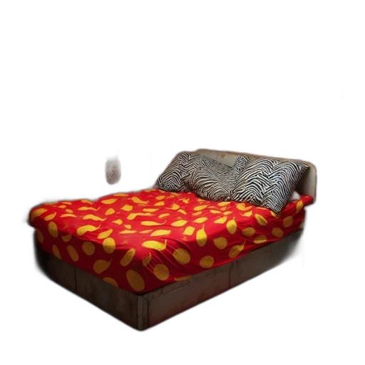 furniture, shoes, 3d render, photorealistic, concept art, chaotic, bedroom, features transparent PNG cut-out