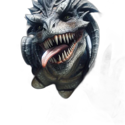 dragon, creature, mask, face, concept art, fantasy art, photorealistic, 3d render transparent PNG cut-out