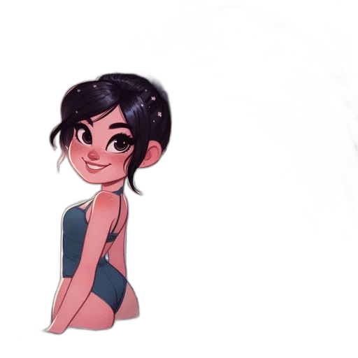 dress, creature, concept art, cartoon, watercolor, anime, pastel, dark transparent PNG cut-out