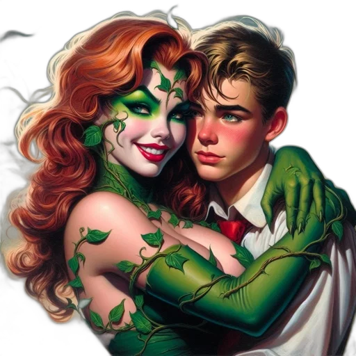 comic book art, fantasy art, concept art, photorealistic, underwater, green, enchanting, scene transparent PNG cut-out