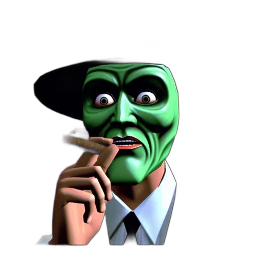 mask, face, hat, staff, concept art, 3d render, pixel art, photorealistic transparent PNG cut-out