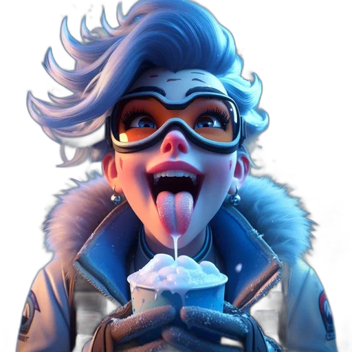 jacket, face, staff, concept art, comic book art, cartoon, 3d render, neon lights transparent PNG cut-out